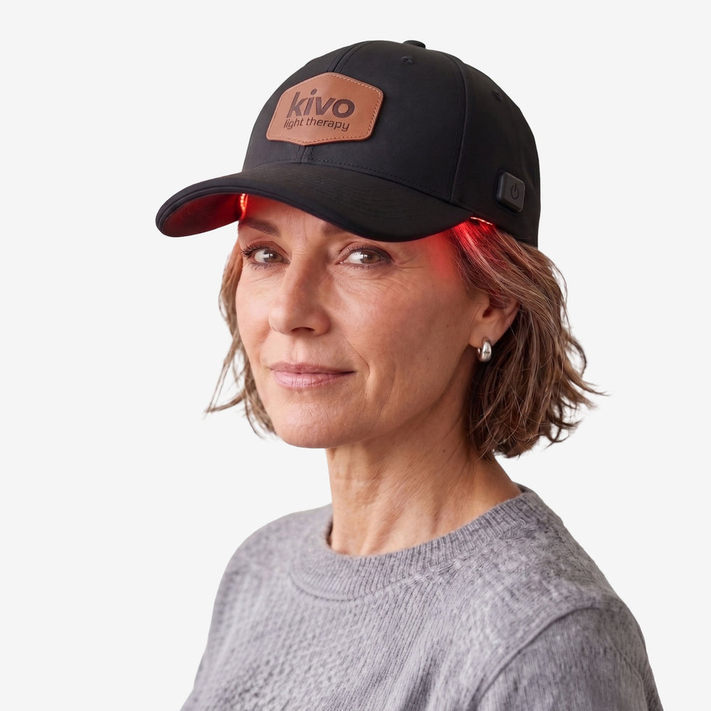 Kivo Red & Near-Infrared LED Therapy Cap - Portable & Battery-Powered