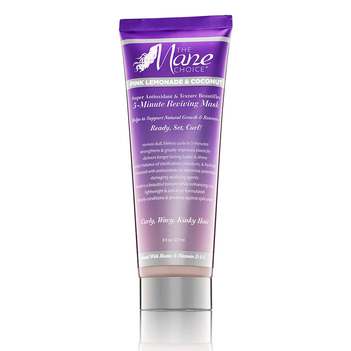 THE MANE CHOICE Pink Lemonade & Coconut Masque revitalisant super antioxydant et embellisseur de texture 5 minutes 227 g