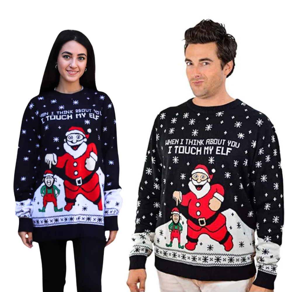 Couple - Pull « Touche mon lutin »