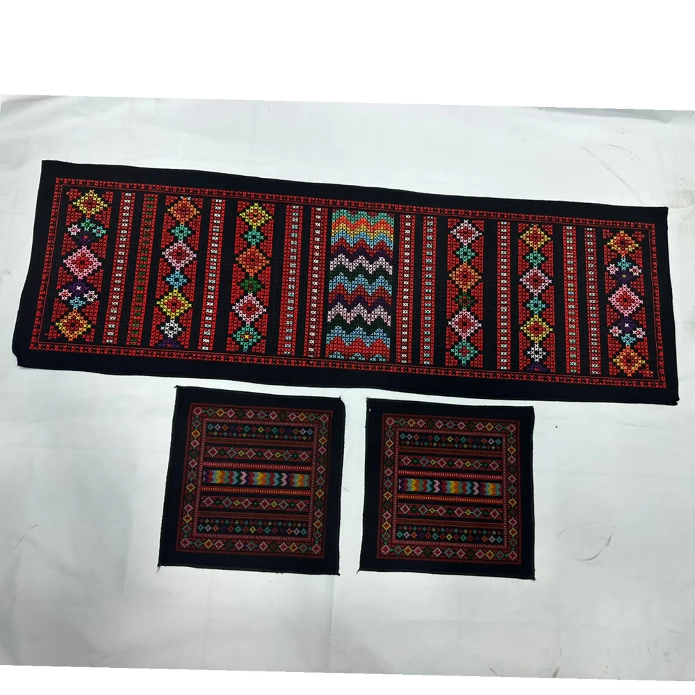 Ensemble de nappes pour salon – Rayures patrimoniales