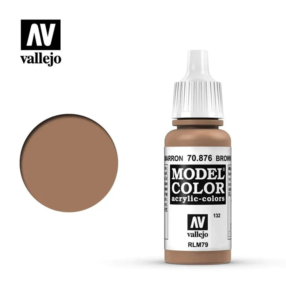 Vallejo 70876 Model Color Sable Brun Peinture Acrylique 17mL NIB