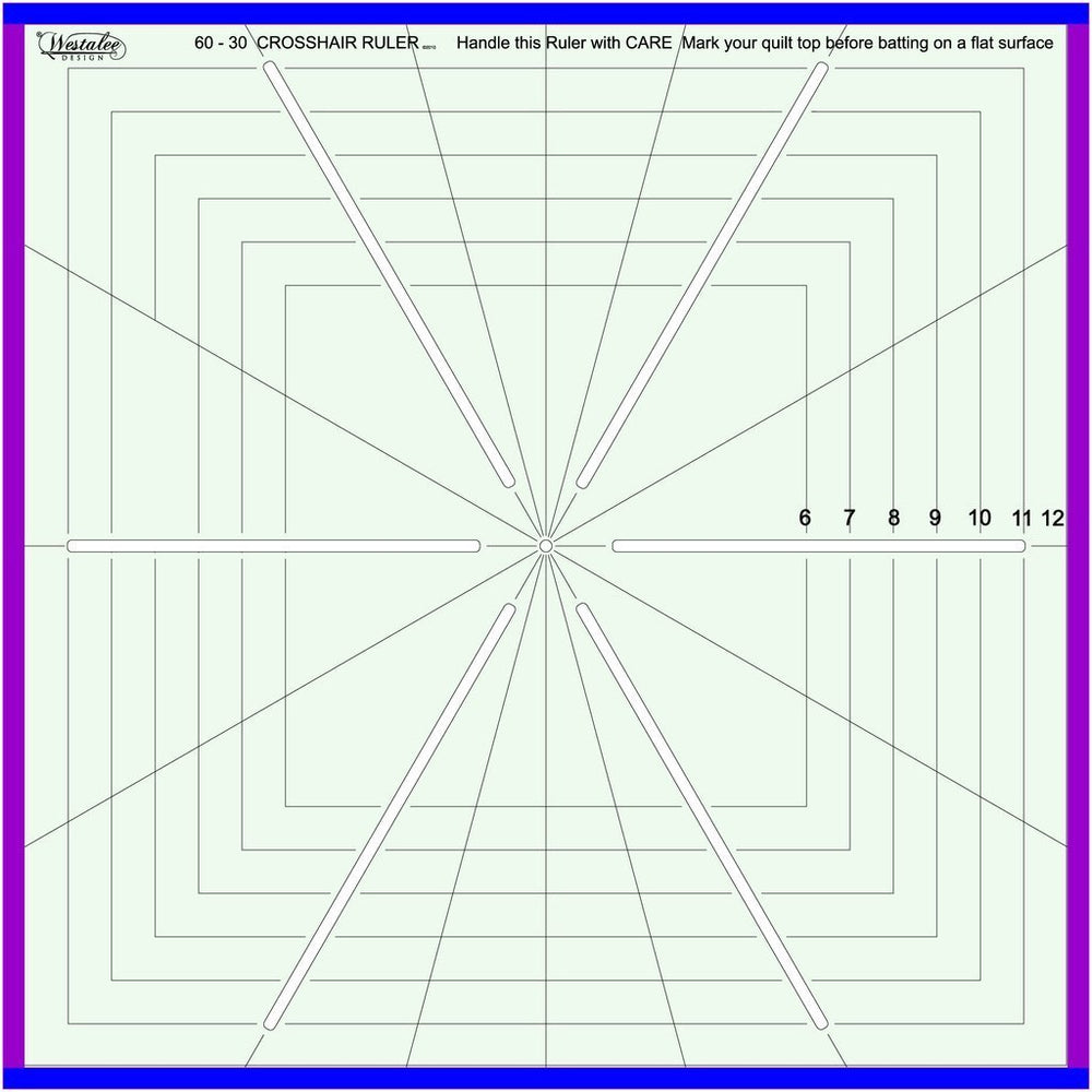 Westalee by Sew Steady 8 Point Crosshair Square Ruler — Cottage Quilting Ltd.