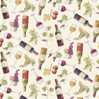 Clothworks - Dégustation de vin - Bouteilles et verres de vin crème - Y4574-2
