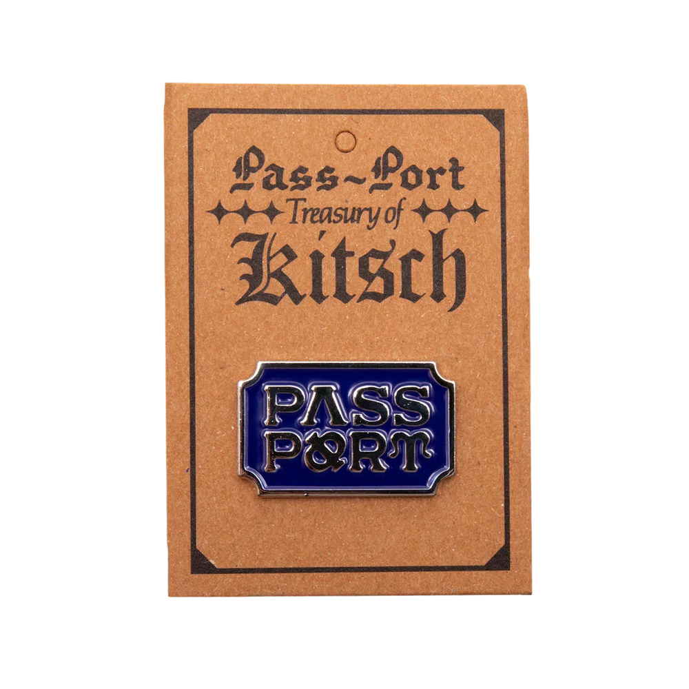 Épingle Passport 'Yearbook Logo' - Bleu Royal/Argent Antique
