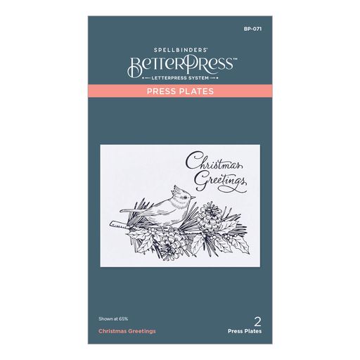 Plaque d'impression « Vœux de Noël » de la collection de Noël BetterPress