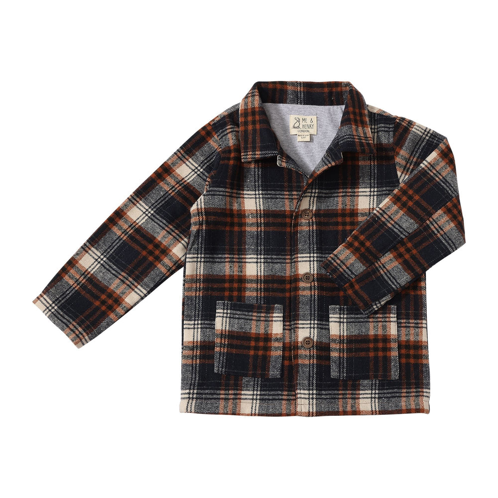 Veste-chemise Adobe | Carreaux noir et brun | Me & Henry