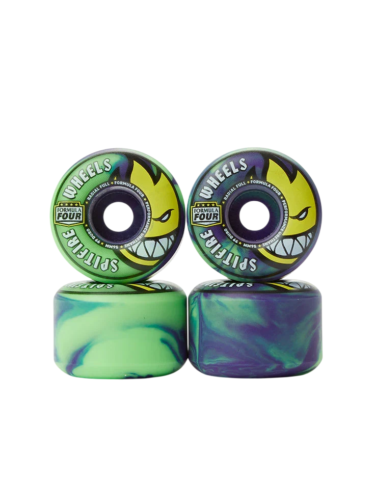 Roues Spitfire 'Formula Four' 99A Radial Full 56MM - Tie-Dye