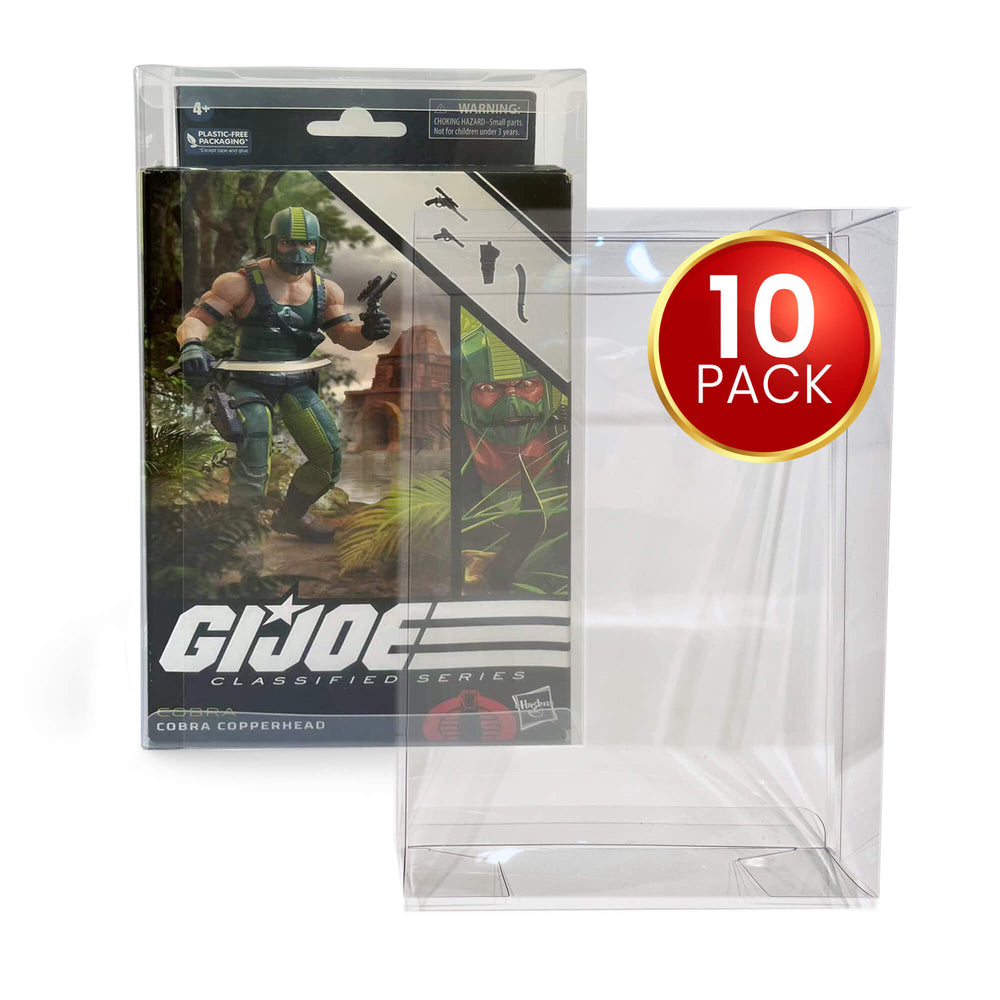 EVORETRO Boîtier de protection pour figurines GI Joe Classified - Pas de boîte avec fenêtre avec support, paquet de 10