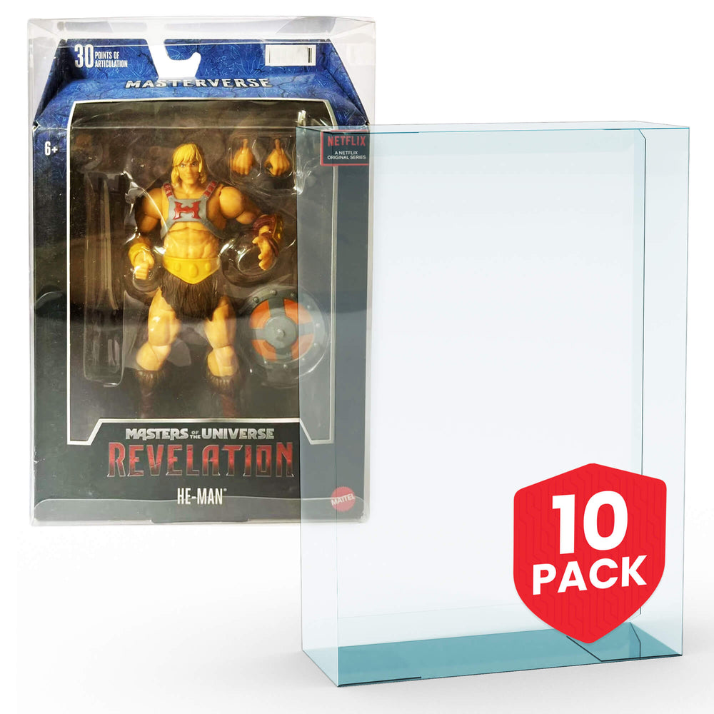 EVORETRO Étui de protection pour Master of The Universe Revelation Battle Armor 18.3x7.2x27 avec cintre, paquet de 10