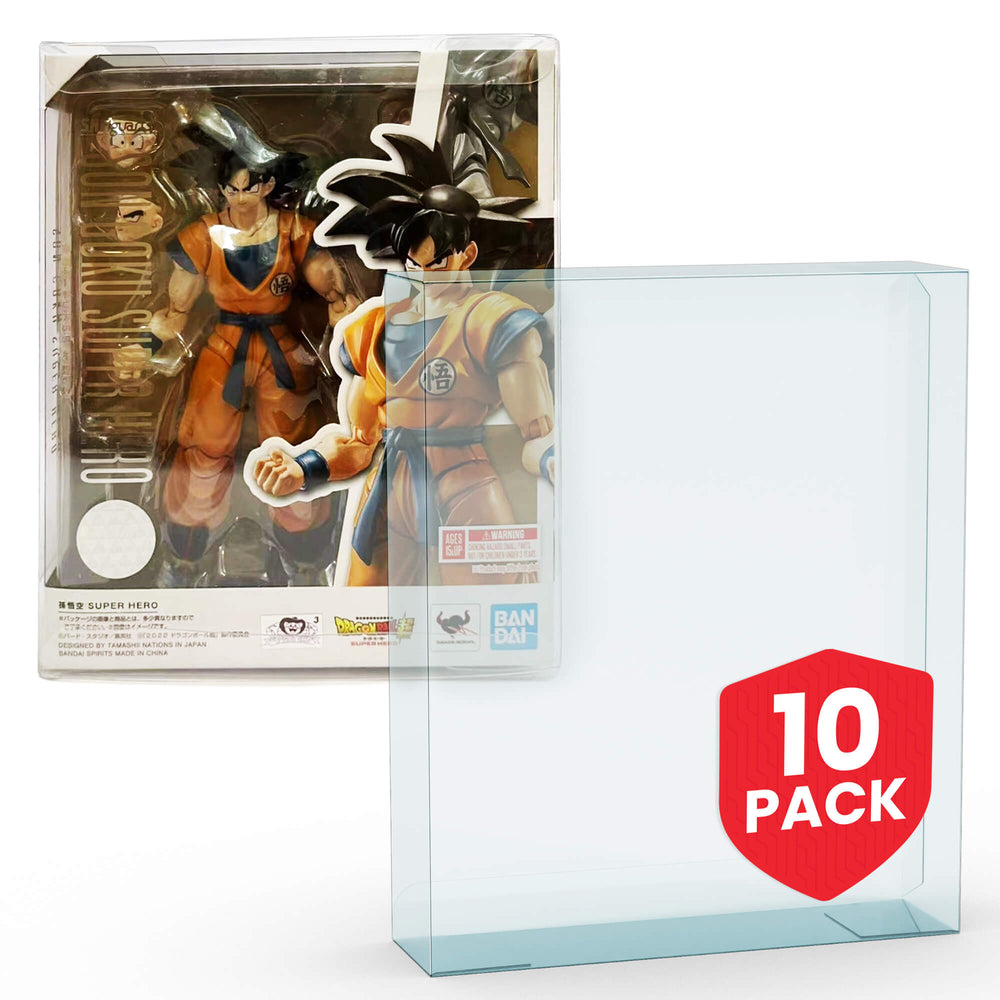 EVORETRO Display Case Protector for SH Figure Son Goku Super Hero PET Protector Pack of 10