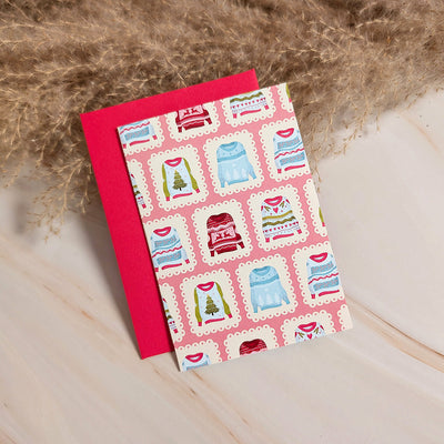 Mini carte de vœux Pull chaud