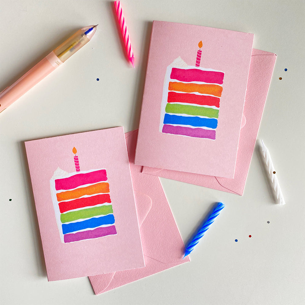 Sweet As Cake Mini Birthday Greeting Card — Cheeky Peach Designs