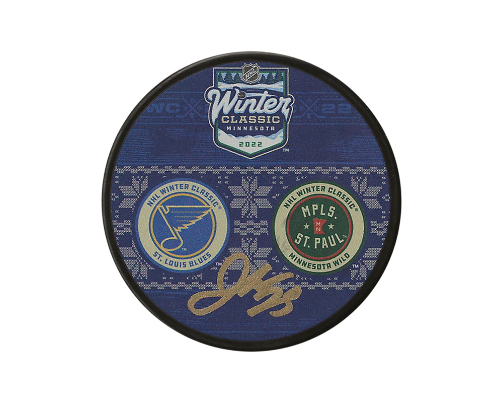 Puck souvenir Jordan Kyrou autographié Classique hivernal 2022