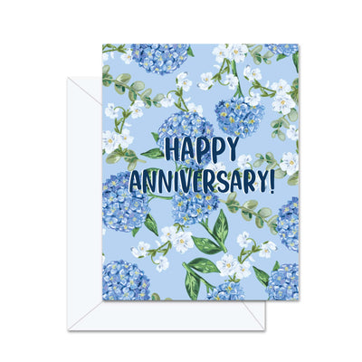 Joyeux Anniversaire (Hortensia) - Carte de Vœux
