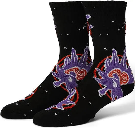 Chaussettes HUF 'Green Buddy Hypnosis' - Noir