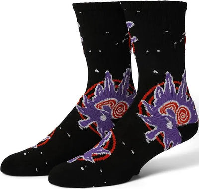 Chaussettes HUF 'Green Buddy Hypnosis' - Noir