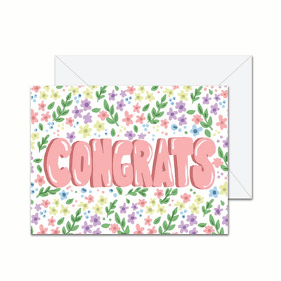 Félicitations! (Floral) - Carte de souhaits