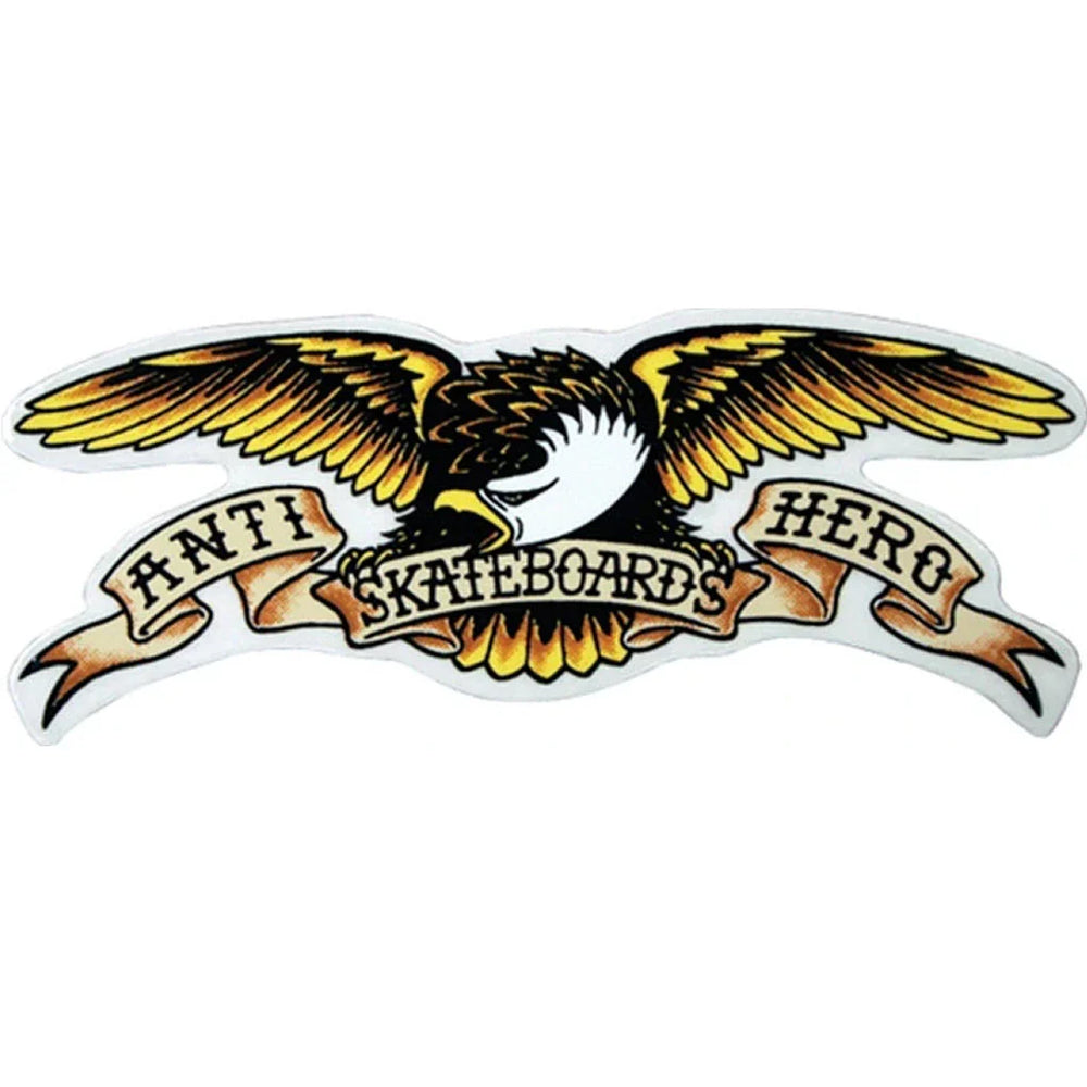 Autocollant Géant Anti Hero Skateboards 'Classic Eagle' - Jaune