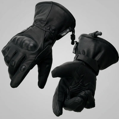 Open Road Men's Armored Gauntlet Leather Motorcycle Gloves