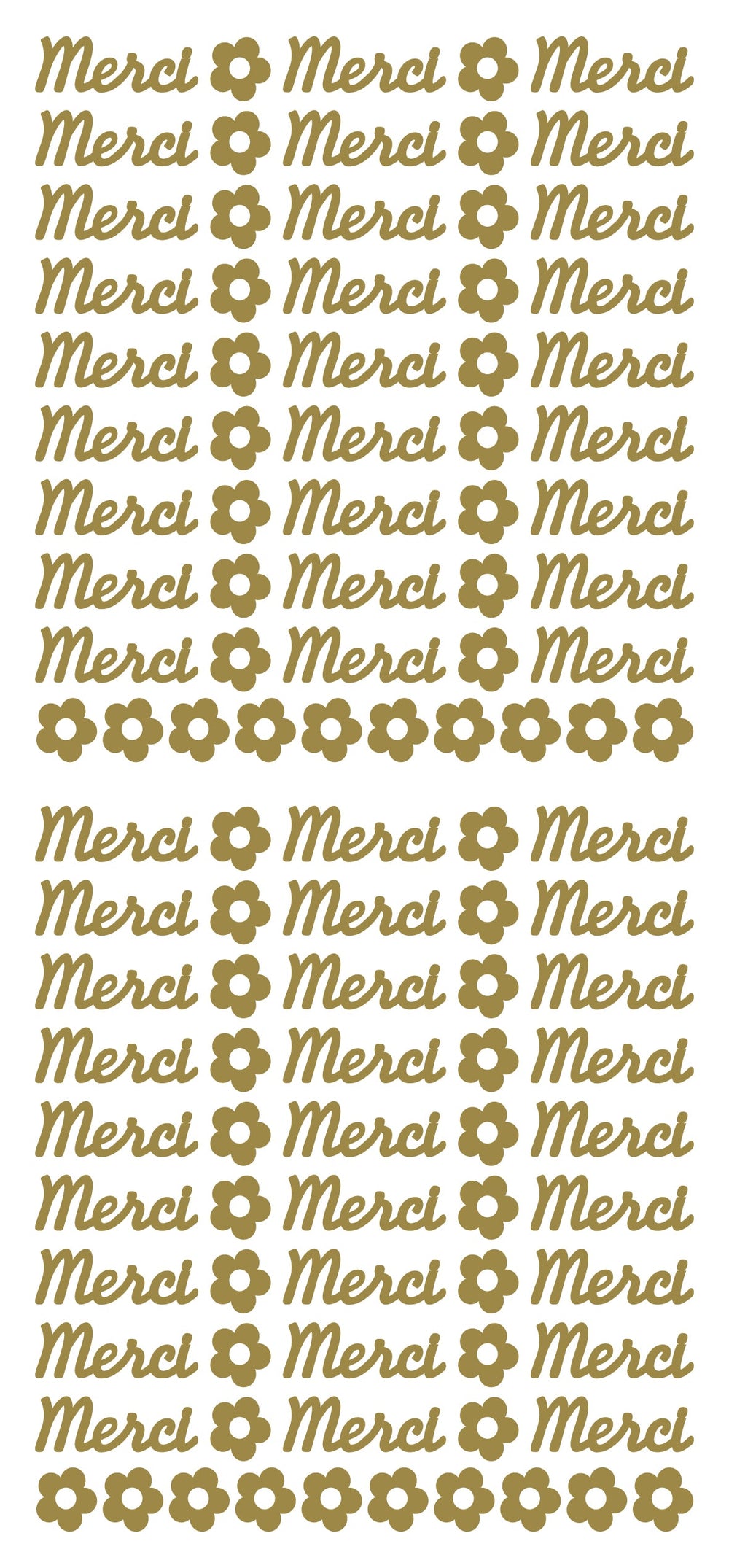 Autocollants à décoller - Merci