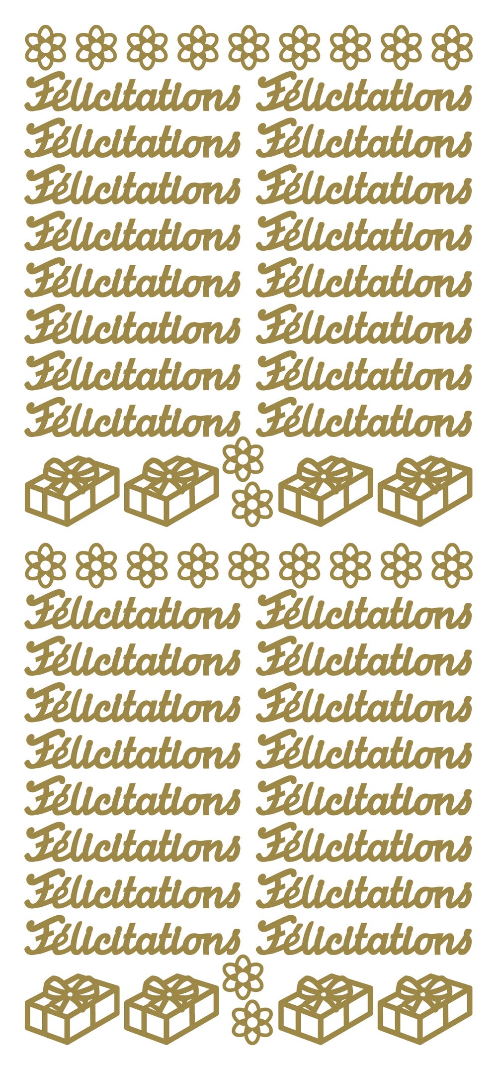 Autocollants à décoller - Félicitations