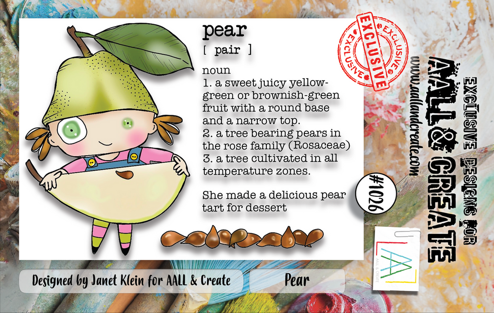 AALL and Create #1026 - Planche de tampons A7 - Poire