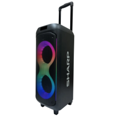 Haut-parleur de fête portable Sharp PS-935 – 50W RMS, batterie de 15 heures, Bluetooth 5.2 et Karaoké