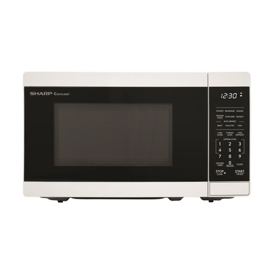 SHARP SMC0760KWC 0.7 cu. ft. 700W White Countertop Microwave Oven with Carousel Turntable System