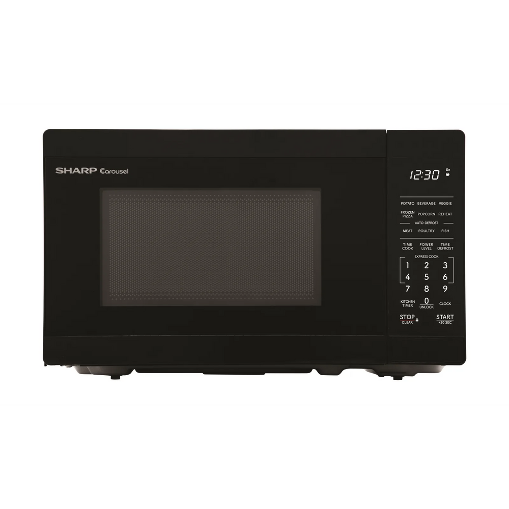 Sharp SMC0760KBC 0.7 cu. ft. Countertop Microwave – 700W, Black with Carousel Turntable