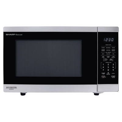 Four à micro-ondes SHARP SMC1464KSC Carousel® sur comptoir avec technologie Inverter 1,4 pi³, 1100W, acier inoxydable