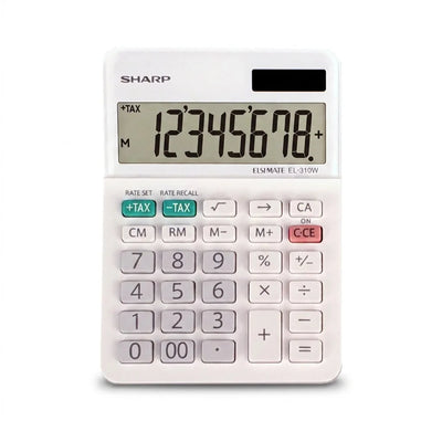 Mini-calculatrice de bureau à 8 chiffres Sharp EL310W