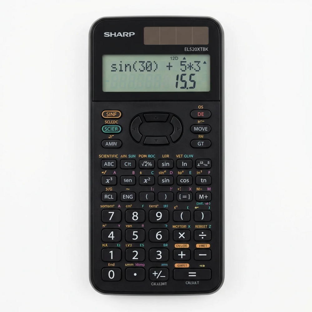 Sharp EL520XTBK Advanced Scientific Calculator – 420 Professional Functions with Direct Algebraic Logic and Dual Power S