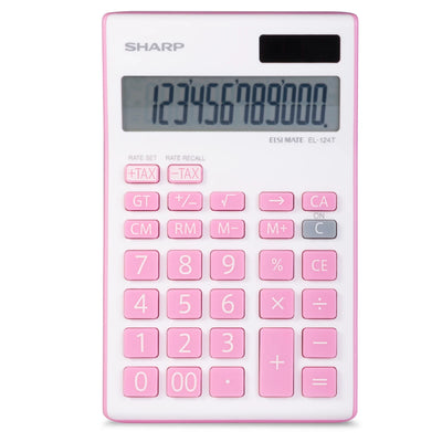 Sharp Twin Power 12-Digit Slanted LCD Calculator (EL124TPK)