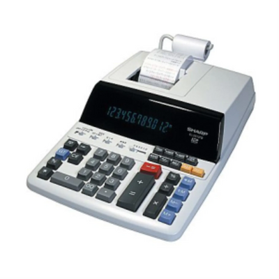 CALCULATRICE D'IMPRESSION 12 CHIFFRES 2 COULEURS SHARP EL2615PIII FLUORESCENTE