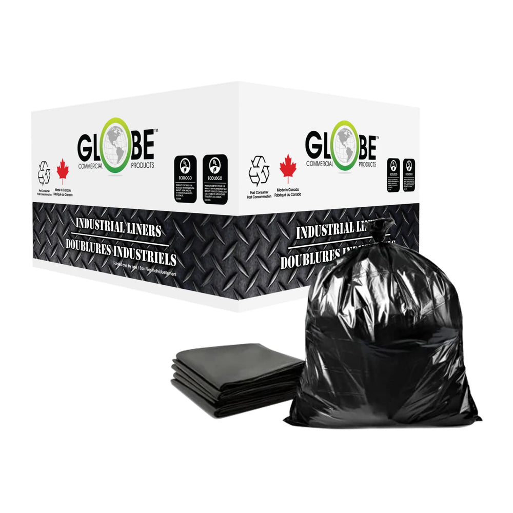 35 X 50" BLACK STRONG LLDPE CAN LINER (GARBAGE BAG), CASE OF 125
