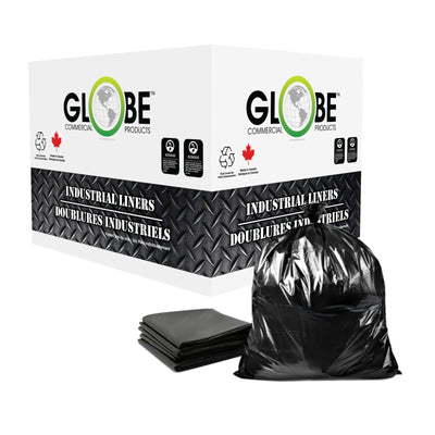 26 X 36" DOUBLURE DE CONTENANT NOIRE SOLIDE LLDPE (SAC À DÉCHETS), CAISSE DE 200