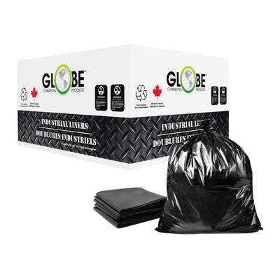 35 X 50 PO NOIR LINER DE CONTRATEUR 3 MIL LLDPE (SAC À DÉCHETS), CAISSE DE 50