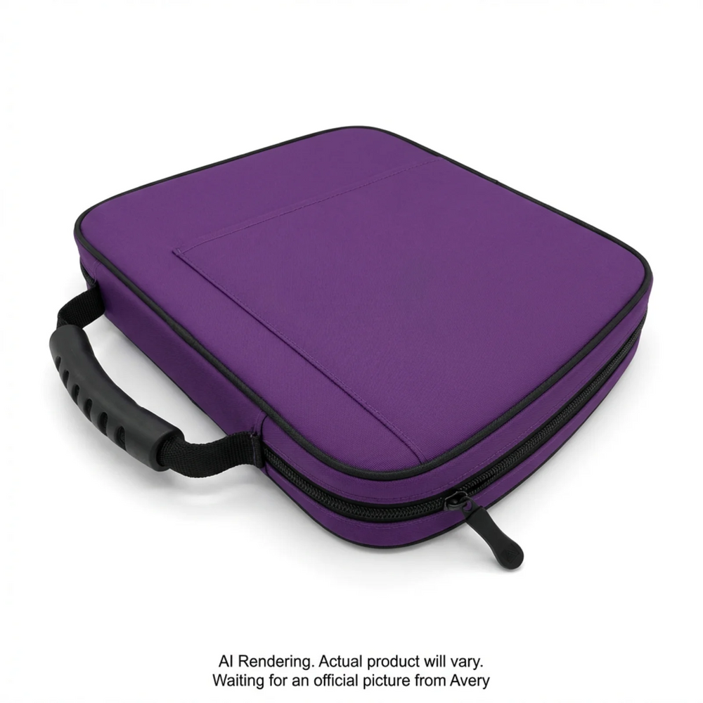 Avery Zippered Binder, 2", Purple