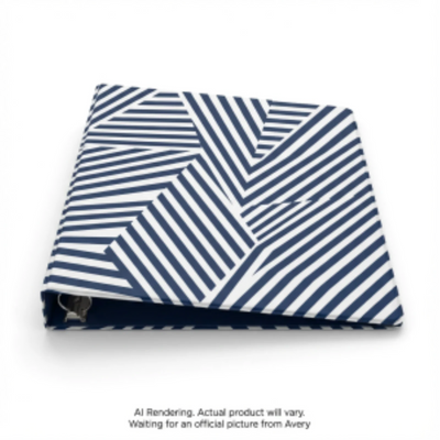 Avery Non-View 1" Durable Fashion Binder, Stripes (72043)