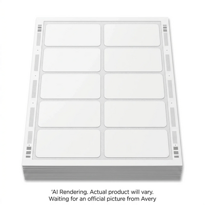 Avery Laser Waterproof Labels 2" x 4", Permanent White, 500 labels (75523)