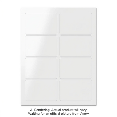 Avery Glossy White Labels 2" x 3" Permanent 48 Labels (43806)