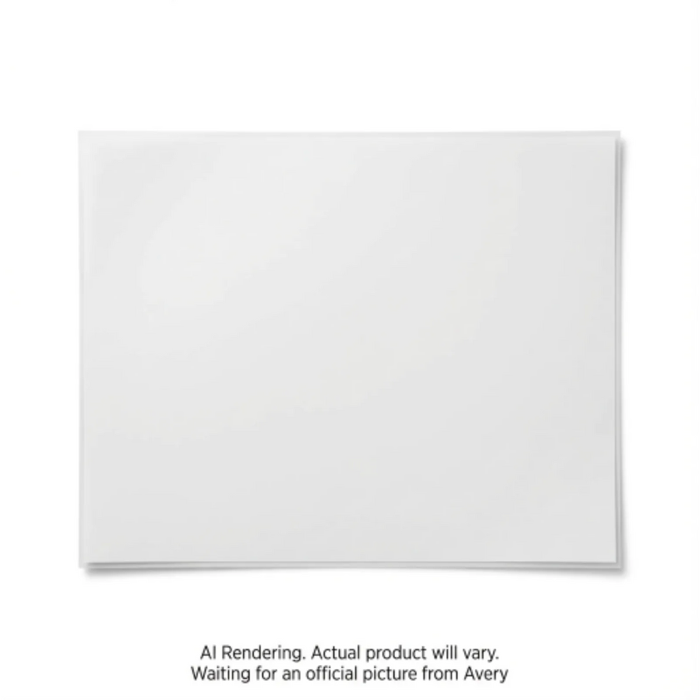 Avery Laser White Static Cling Labels, 8½" x 11", Repositionable, 8 sheets/env, 8 labels/env *non-PTE