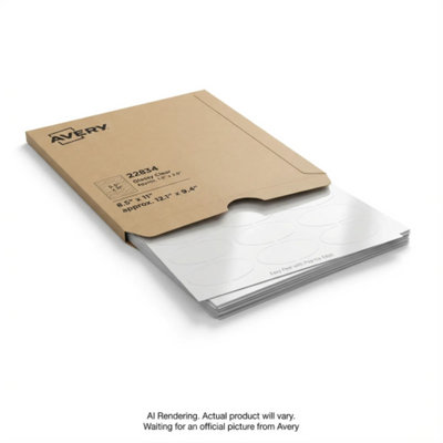 Avery Laser/Inkjet Glossy Clear Labels 1½" x 2½" Permanent 144 Labels (22834)