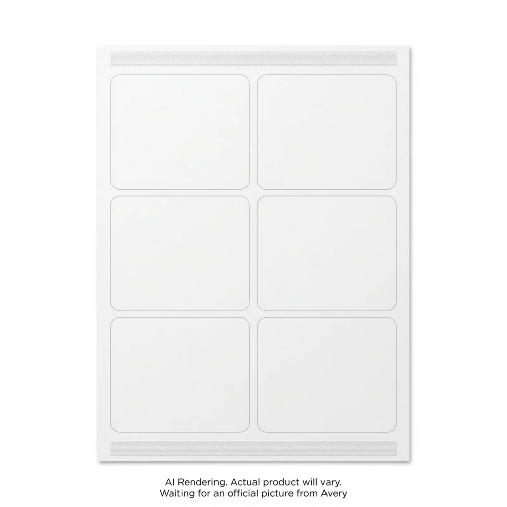 Laser Waterproof Labels, 3?" x 4", Permanent, White, 50 sheets/pkg, 300 labels/pkg
