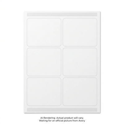 Avery Laser Waterproof Labels 3" x 4", Permanent White, 300 labels (75524)