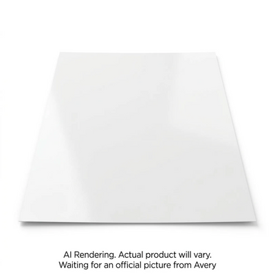 Avery Glossy White Labels 8-1/2" x 11" Permanent 6 Labels (43807)