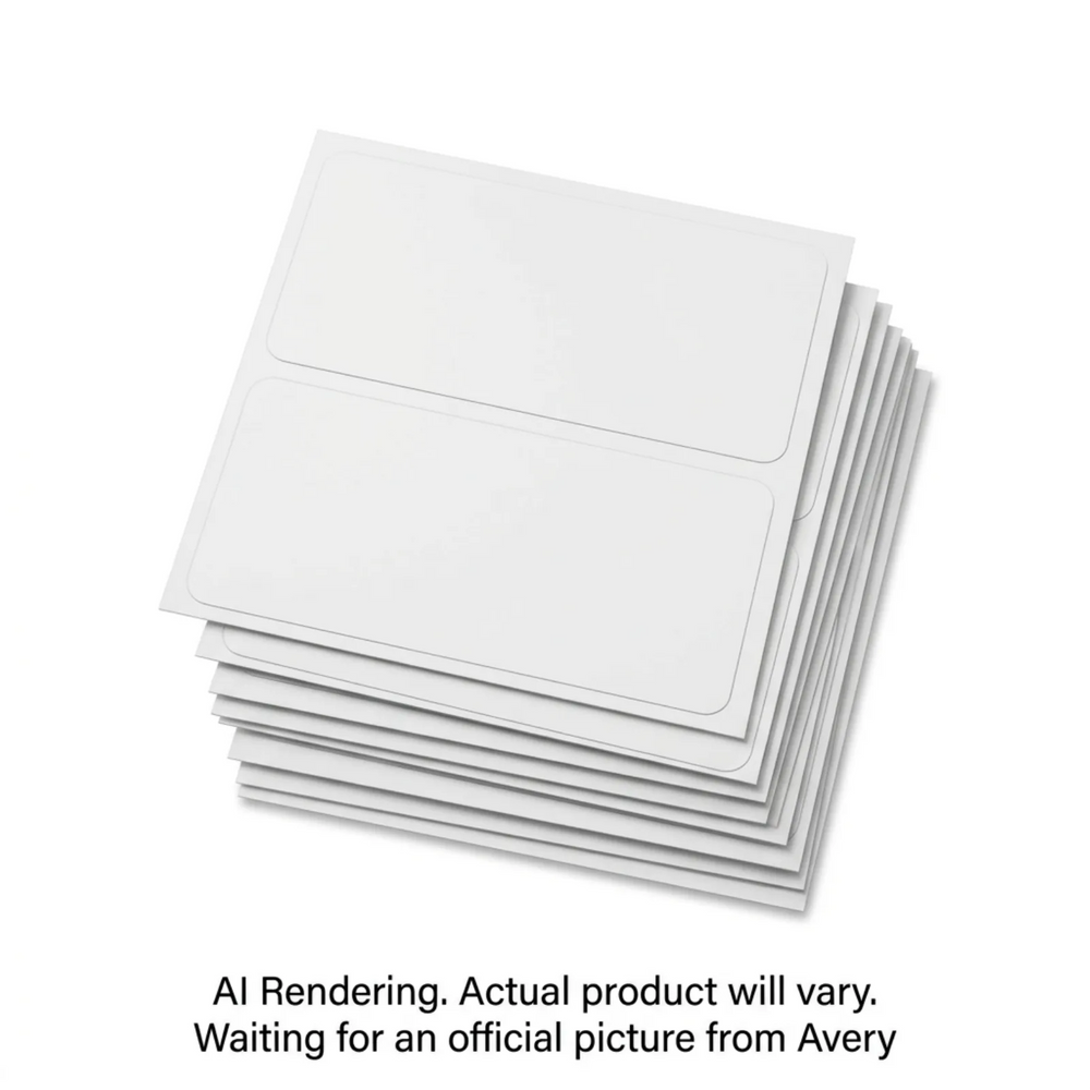 Print or Write ID Labels 2" x 4", Removable, White, 10/pkg