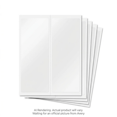 Avery Laser/Inkjet Glossy Clear Labels 8-1/2" x 5-1/2" Permanent 10 Labels (43814)