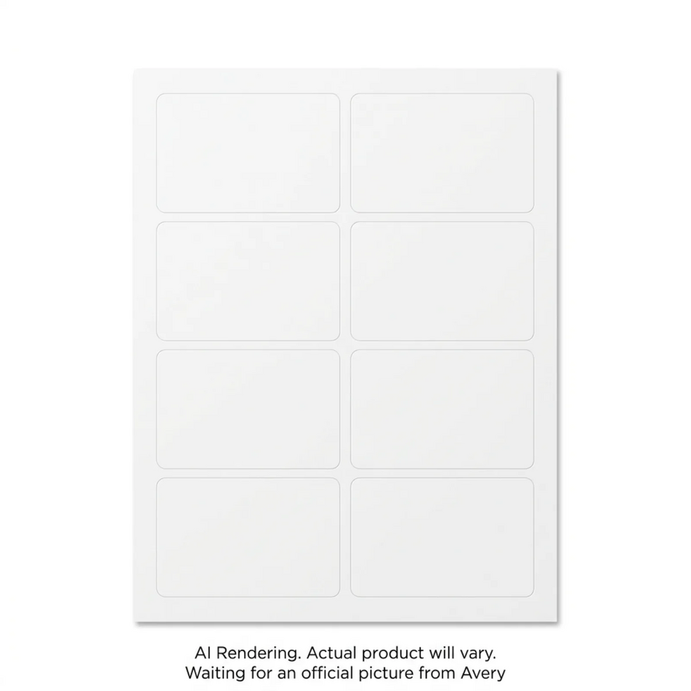 Avery Laser/Inkjet Matte White Labels, 2" x 3", Permanent, 15 sheets/pkg, 120 labels/pkg