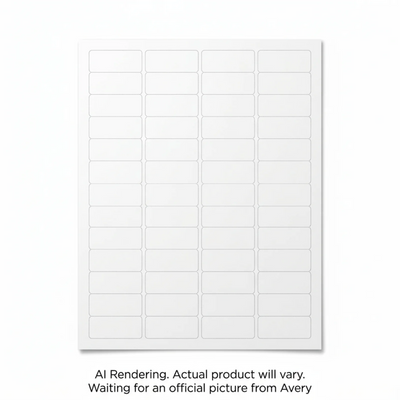 Avery Matte White Labels 1" x 2-5/8", Permanent, 240 Labels (43800)